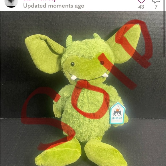 Jellycat Other - SOLD COMPANION LISTING DO NOT BUY NOT AVAILABLE BNWT Jellycat I am Grizzo Gremli